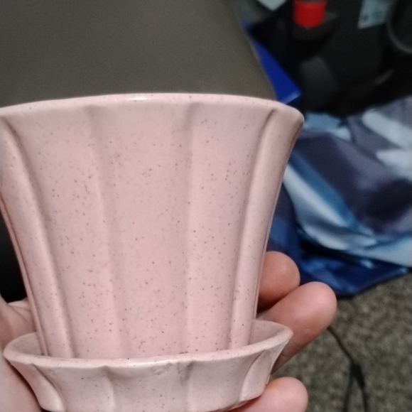 Vintage Pink Ceramic Planter - Picture 2 of 5